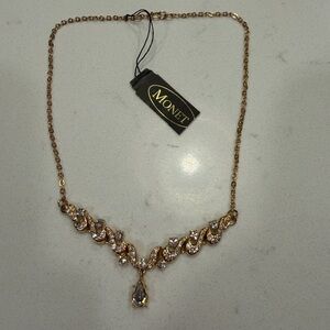 Vintage Monet Gold Tone Necklace NEW